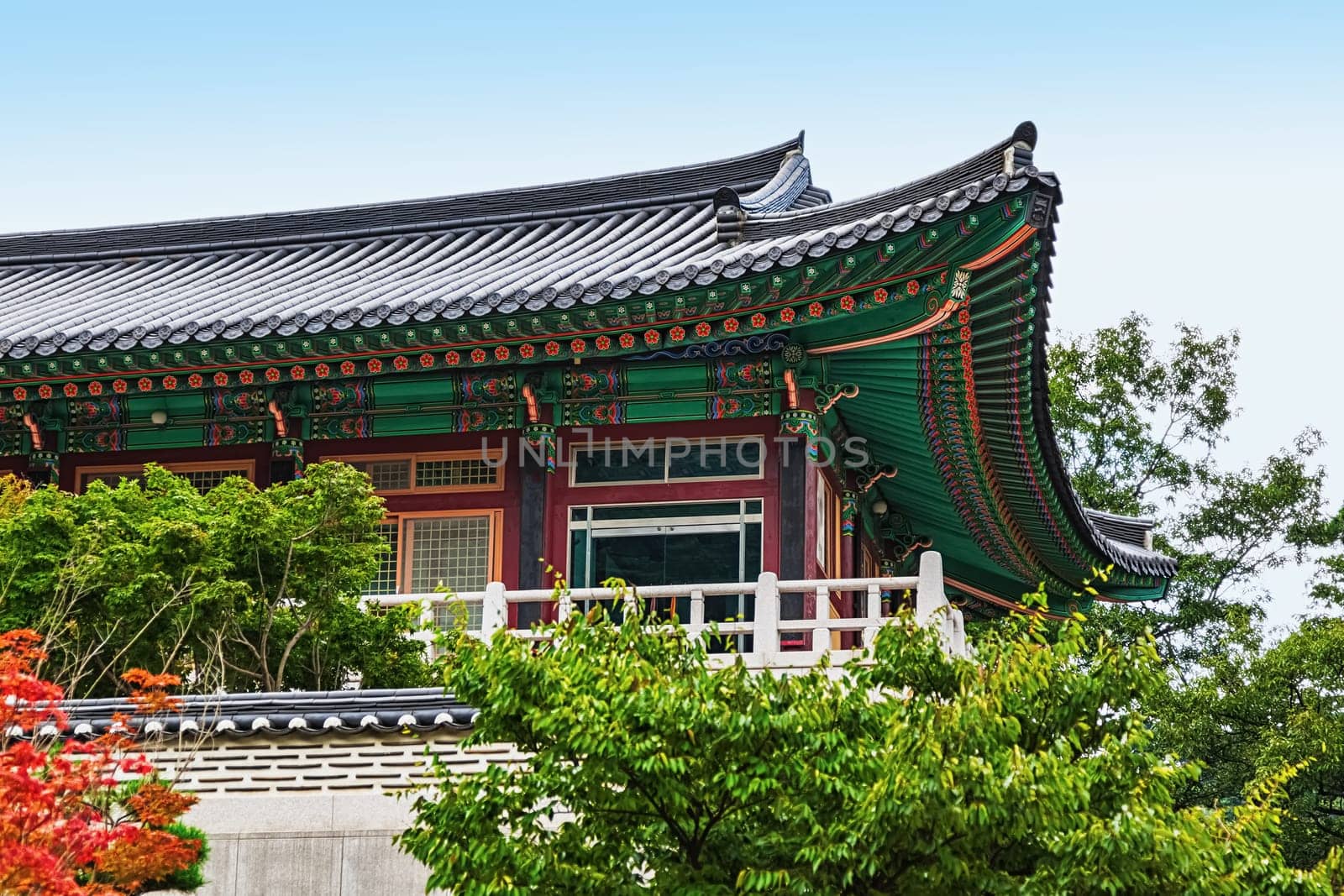Traditional korean architecture old building or monks temple in South Korea
