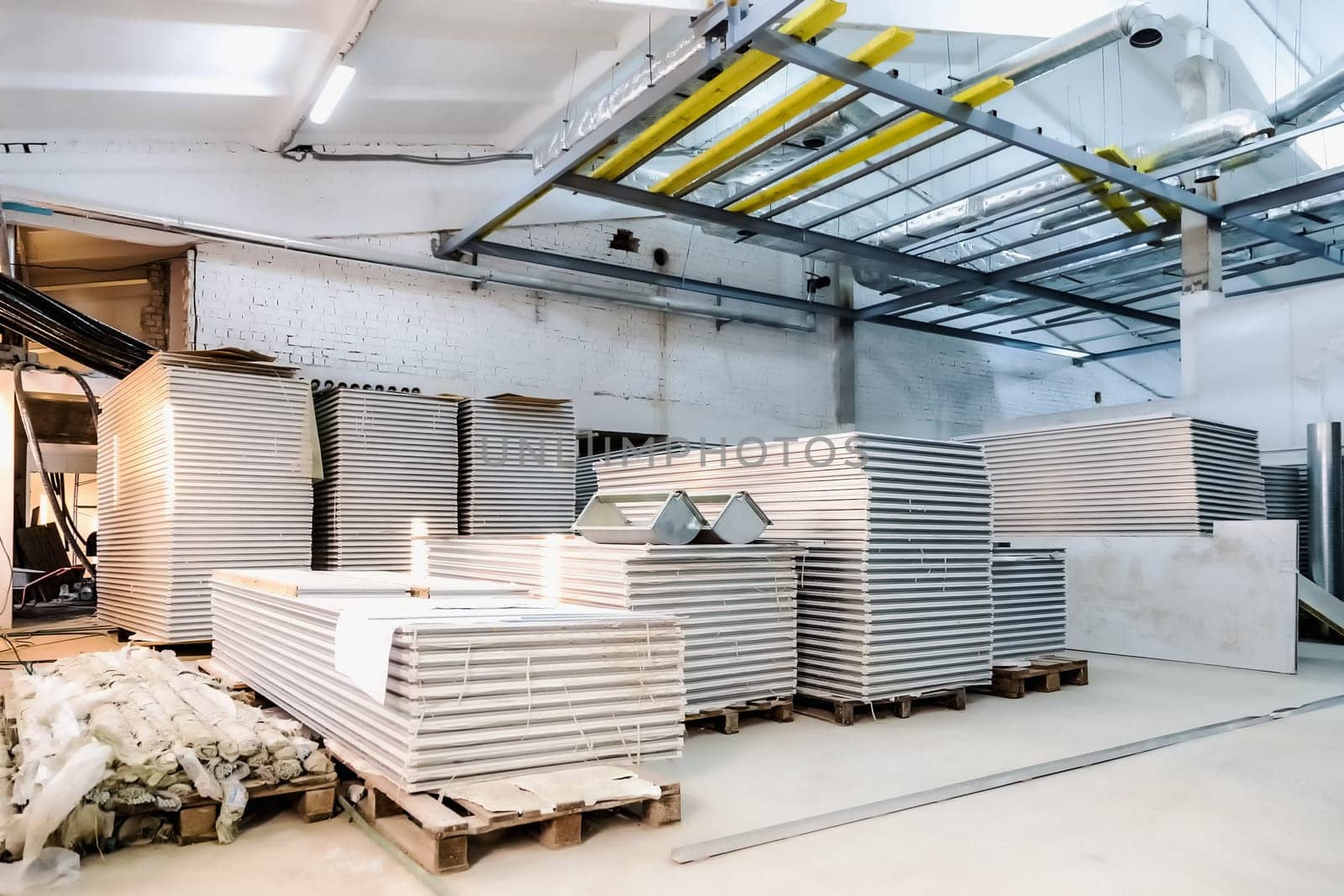 Interior of industrial building under construction