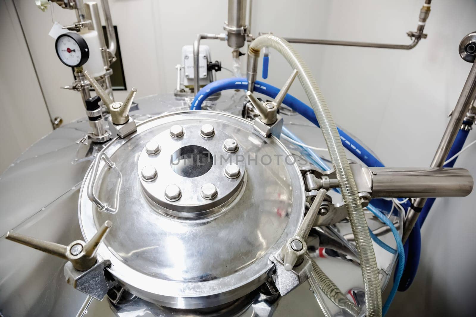 head of water boiler or tank on pharmaceutical industry or chemical plant