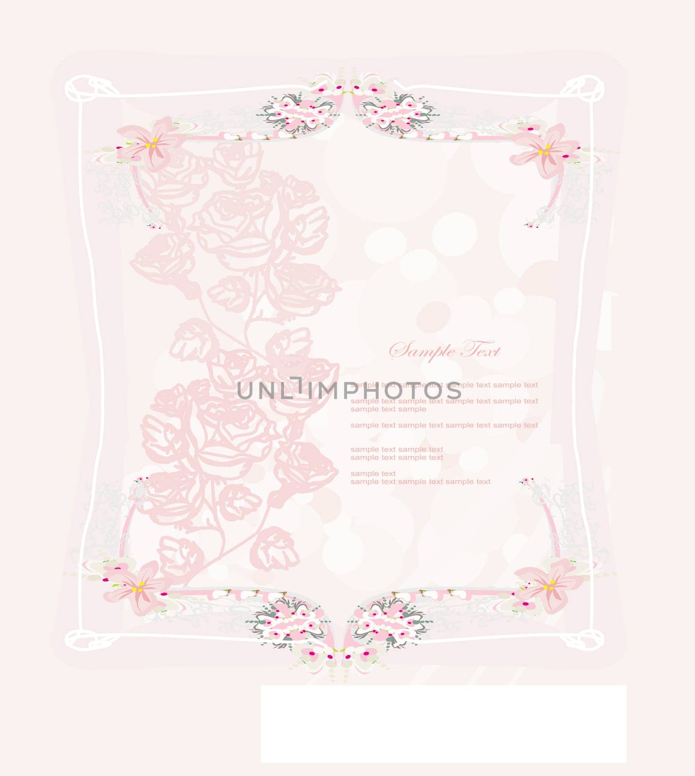 floral frame invitation card