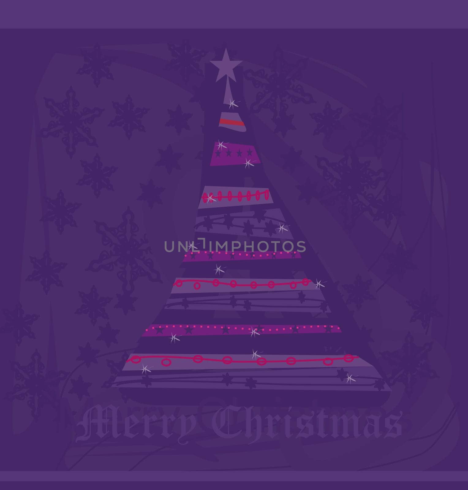 abstract christmas tree card
