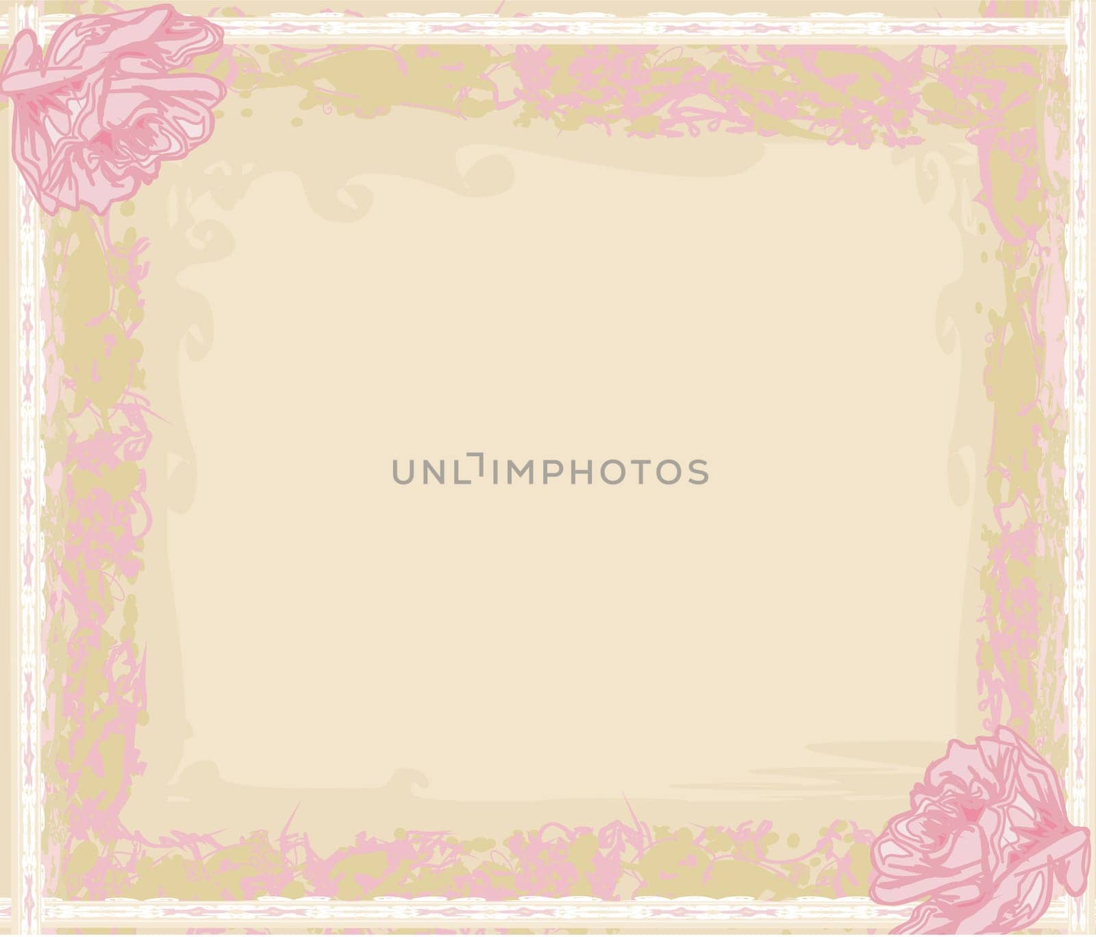 floral frame invitation card