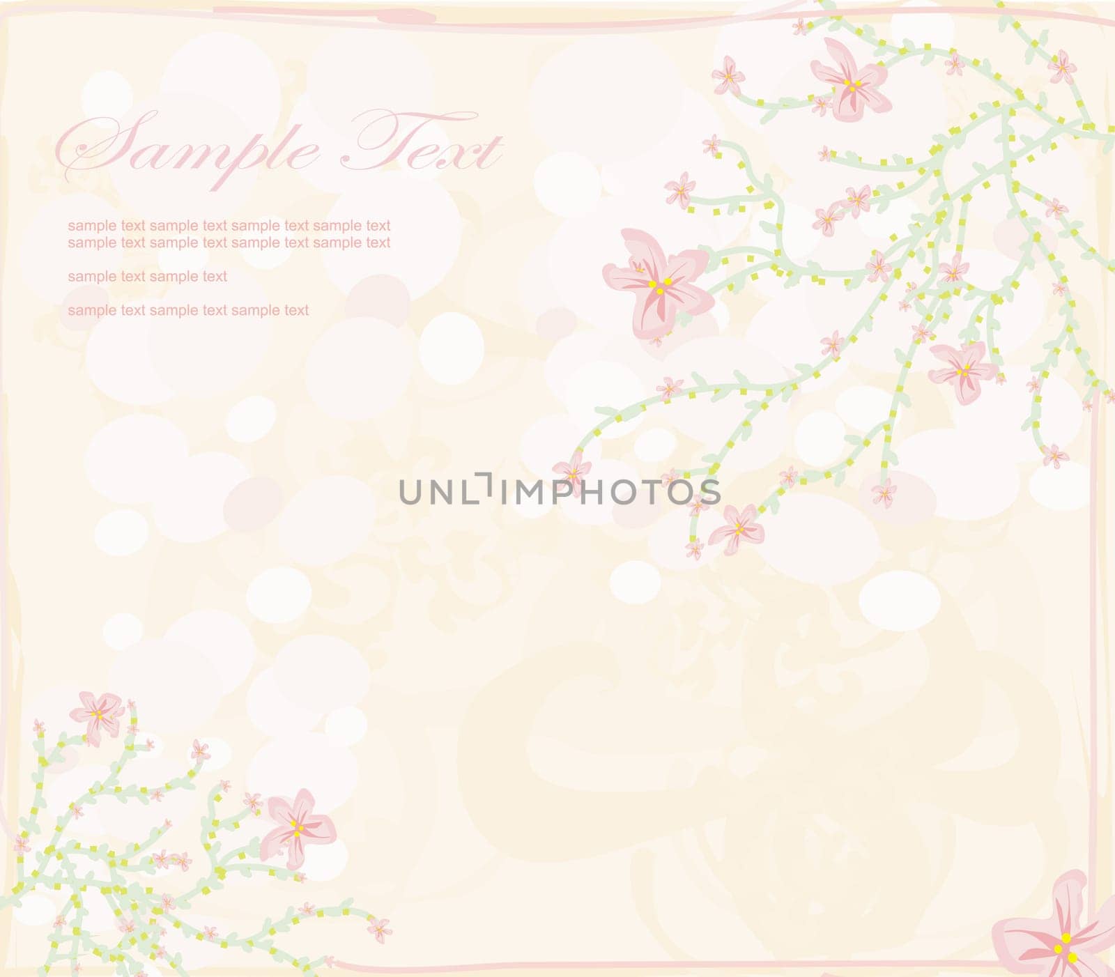 floral frame invitation card