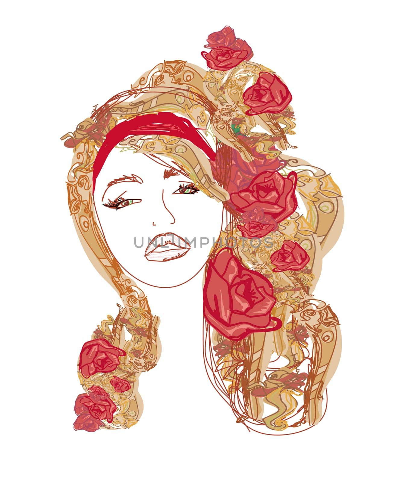 Abstract Beautiful Woman portrait