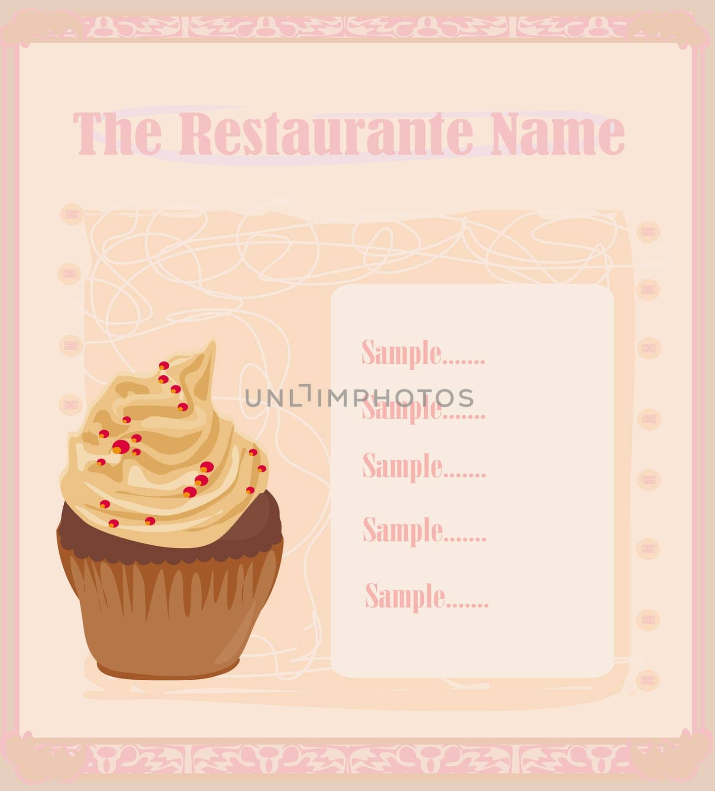 menu coffee shop and restaurant