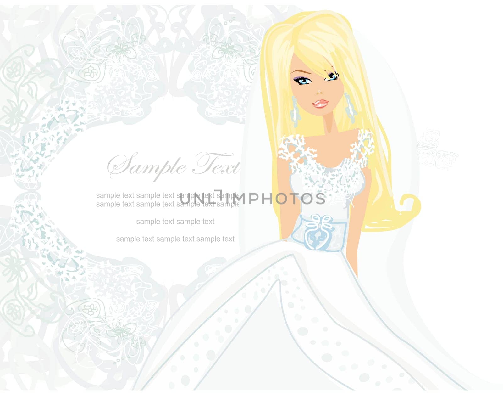 Beautiful bride card