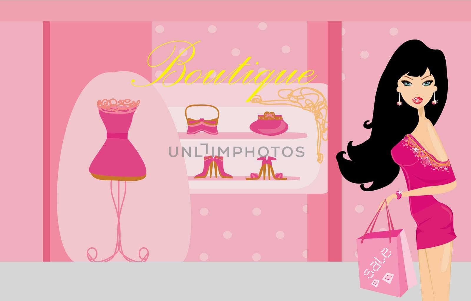 fashion girl on Shopping