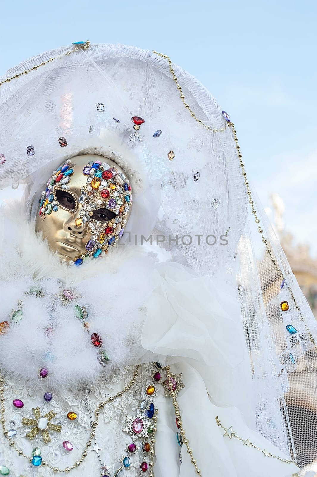 VENICE, ITALY - Febrary 23 2019: The masks of the Venice carnival 2019................