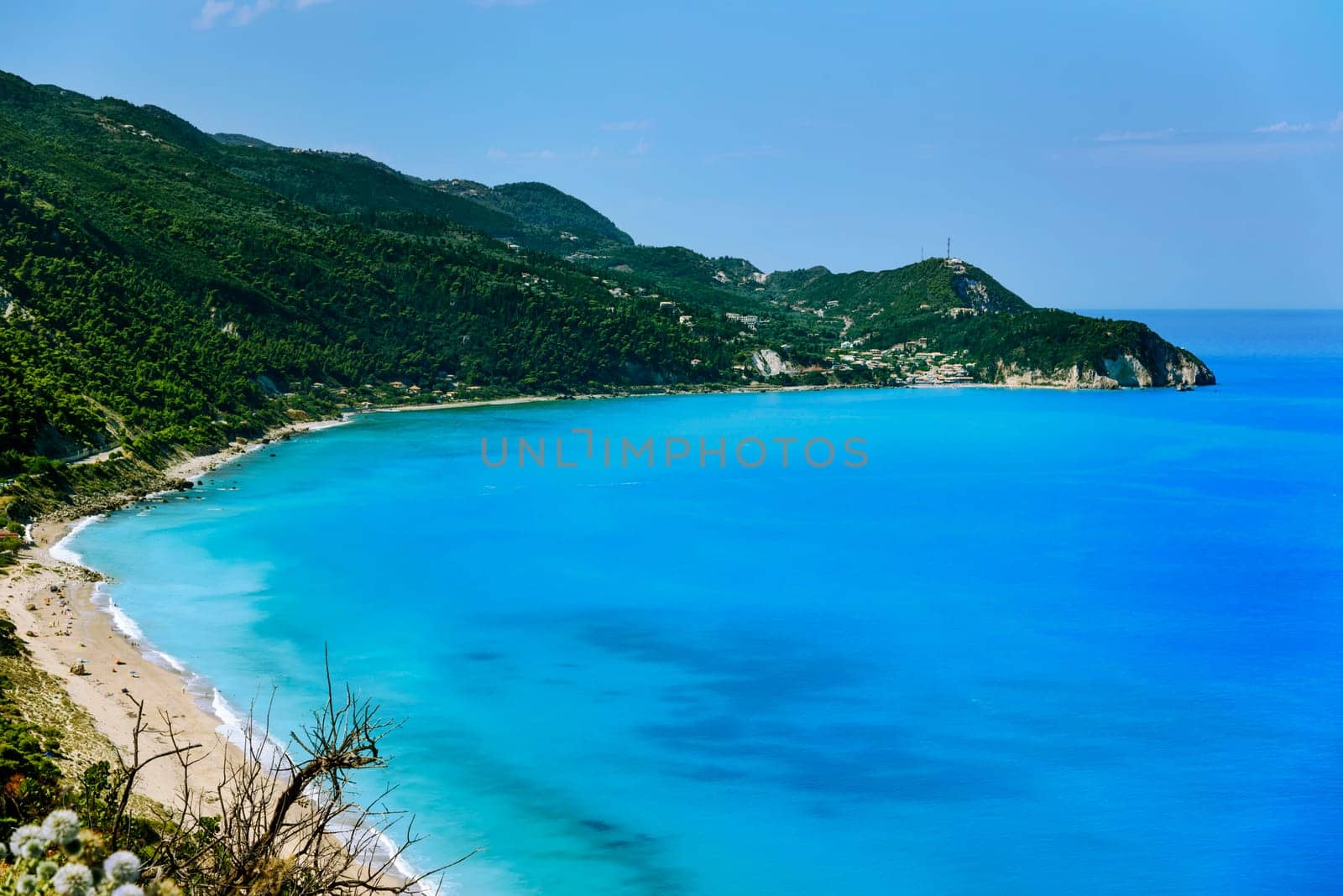 Ionian sea. Beach in Lefkada island, Greece.