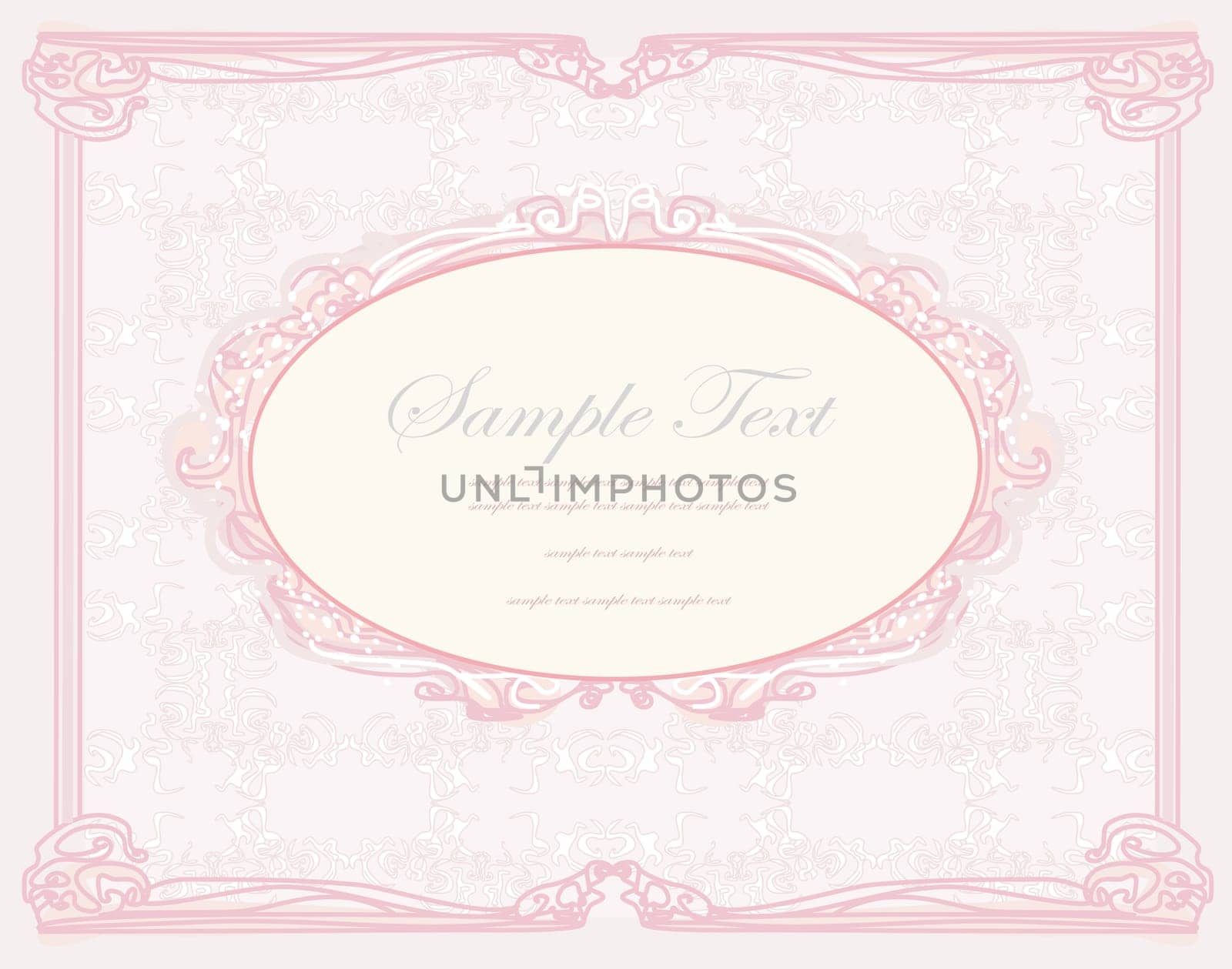 elegant vintage frame card