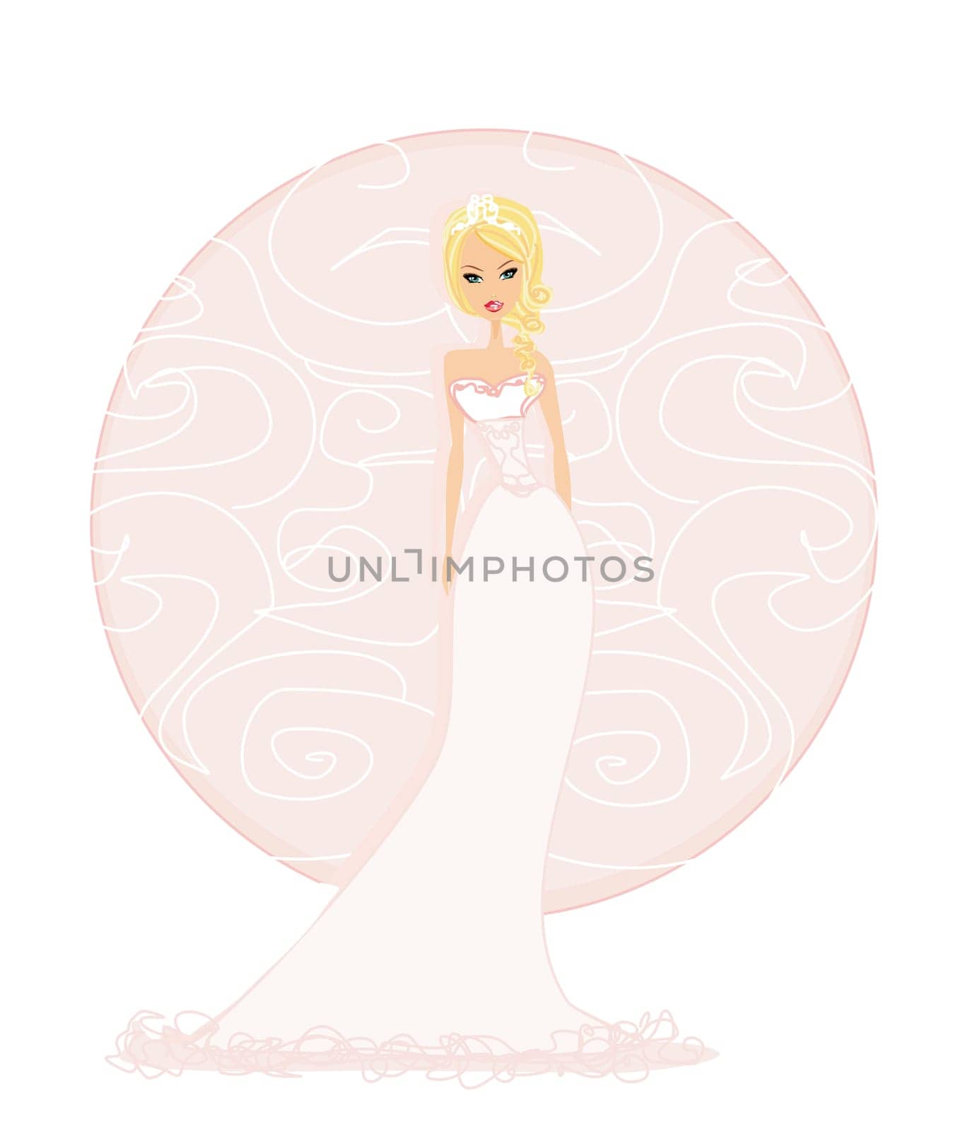 Beautiful blond bride card
