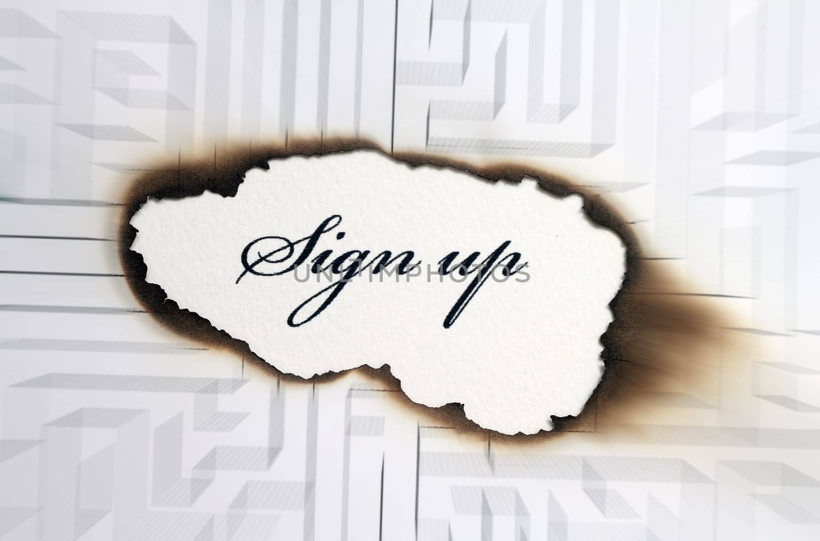 Sign up maze concept