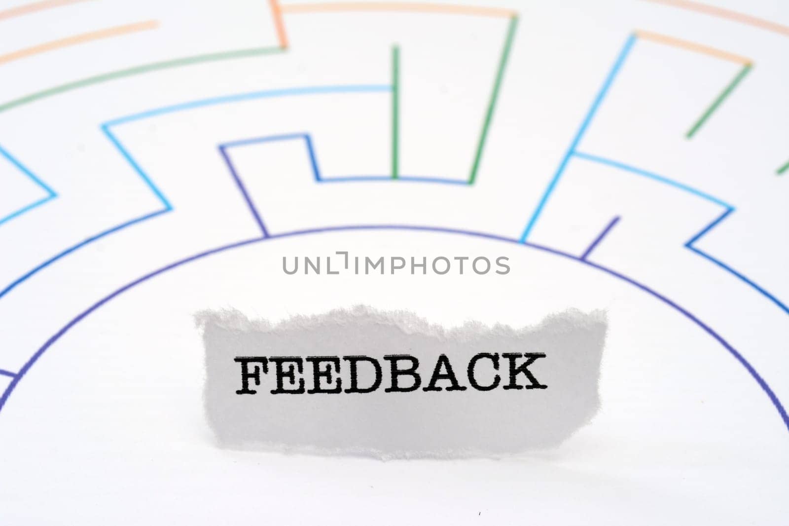 Feedback text on maze