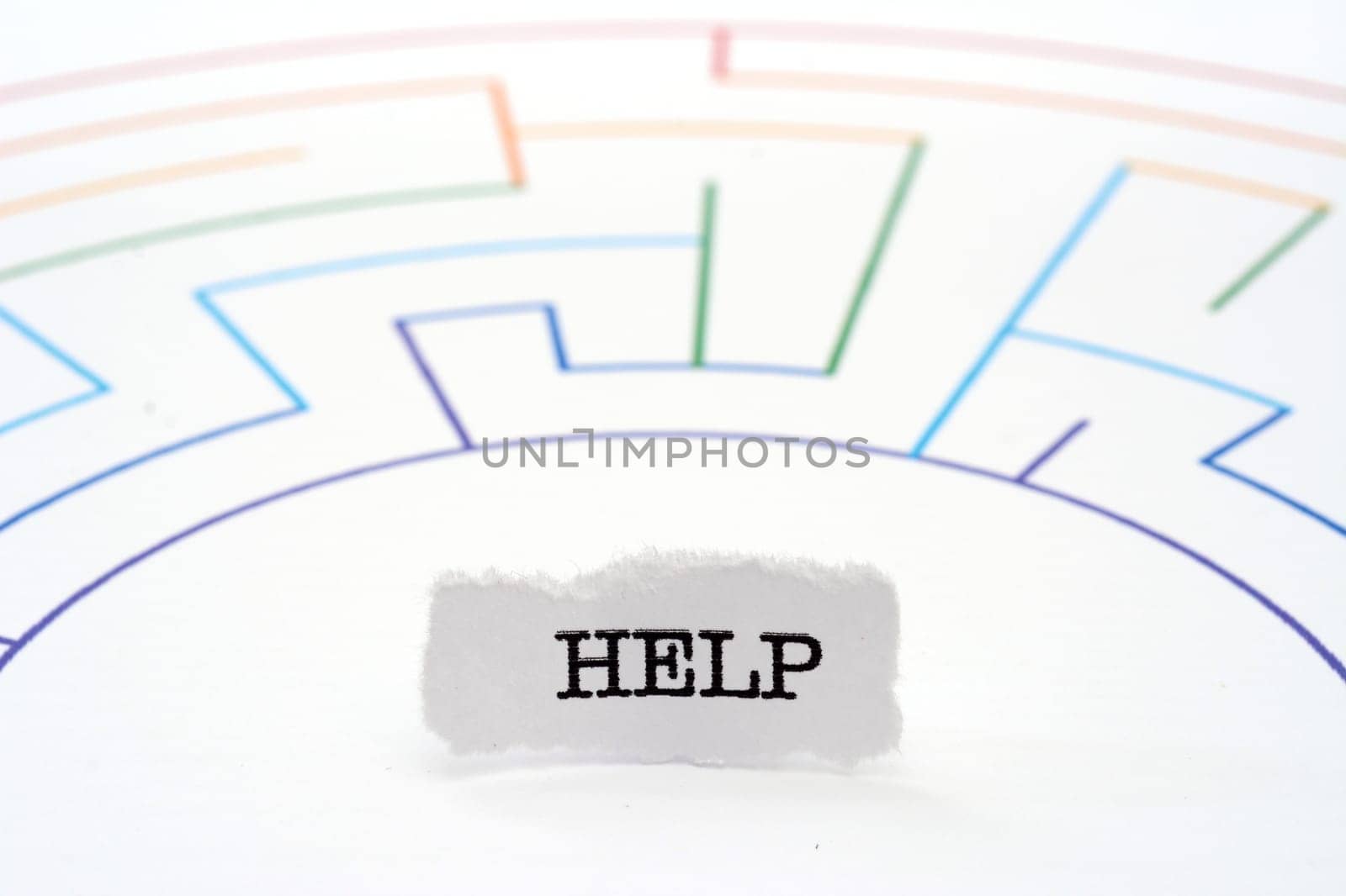 Help text on maze