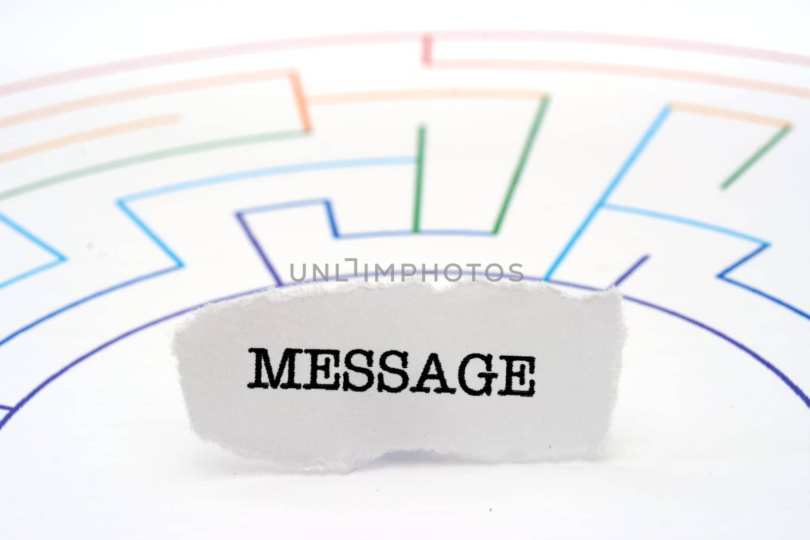 Message text on maze