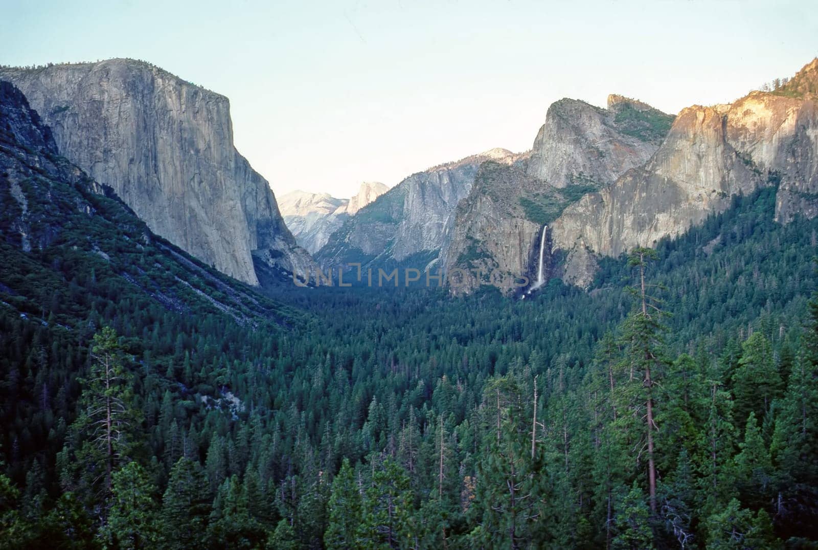 El Capitan and Bridalveil Fall in Yosemite National Park, California