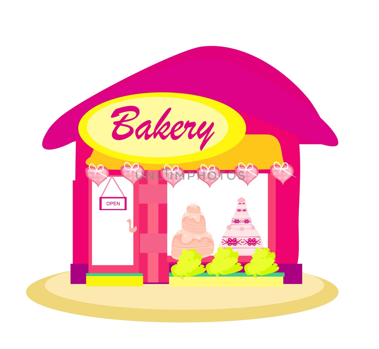 illustration of bakery shop