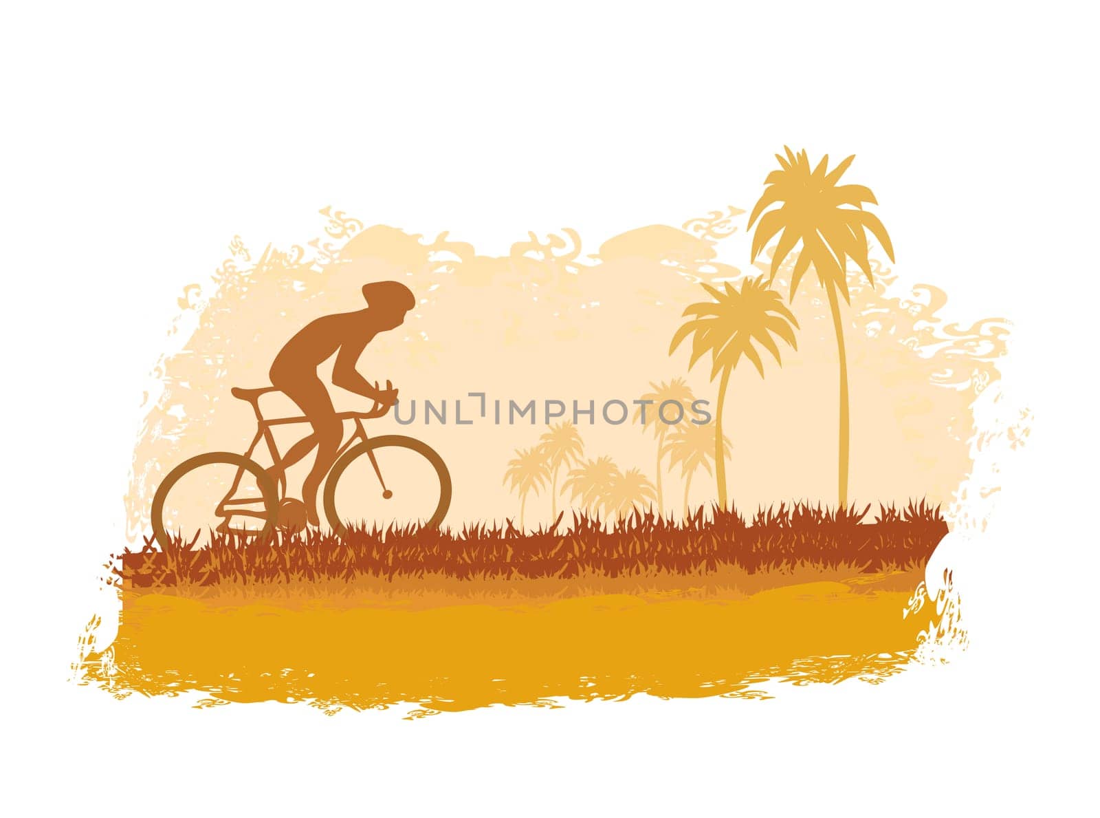 Cycling Grunge Poster