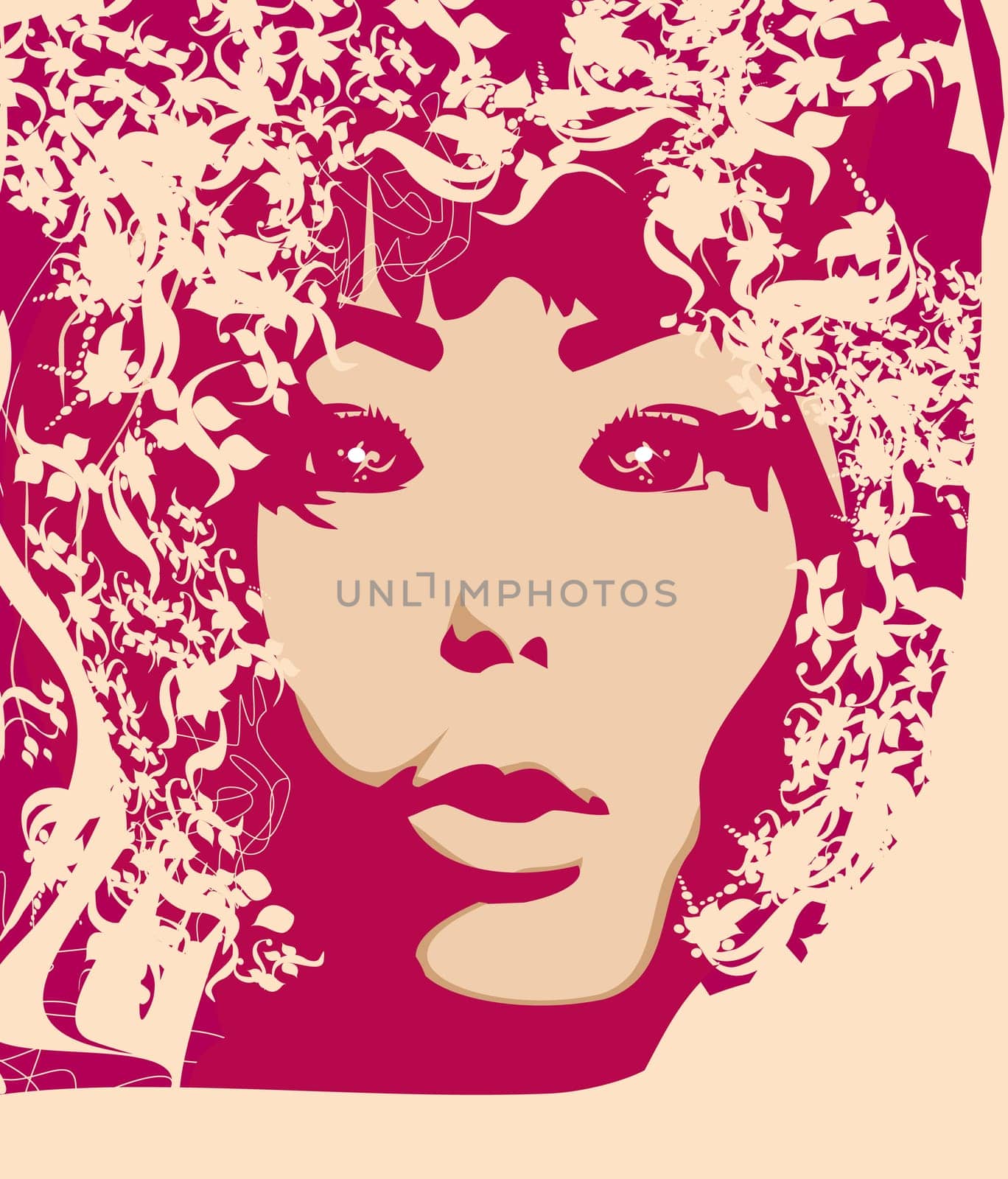 Abstract Beautiful Woman portrait