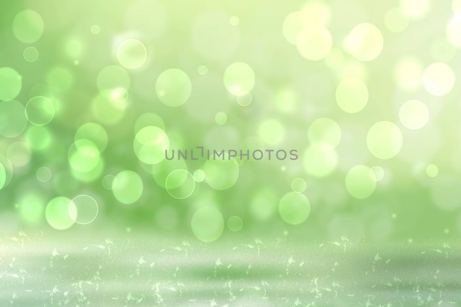 Hello spring background. Abstract delicate bright spring or summer landscape texture with natural green yellow white bokeh lights and sunshine. Beautiful backdrop with space.