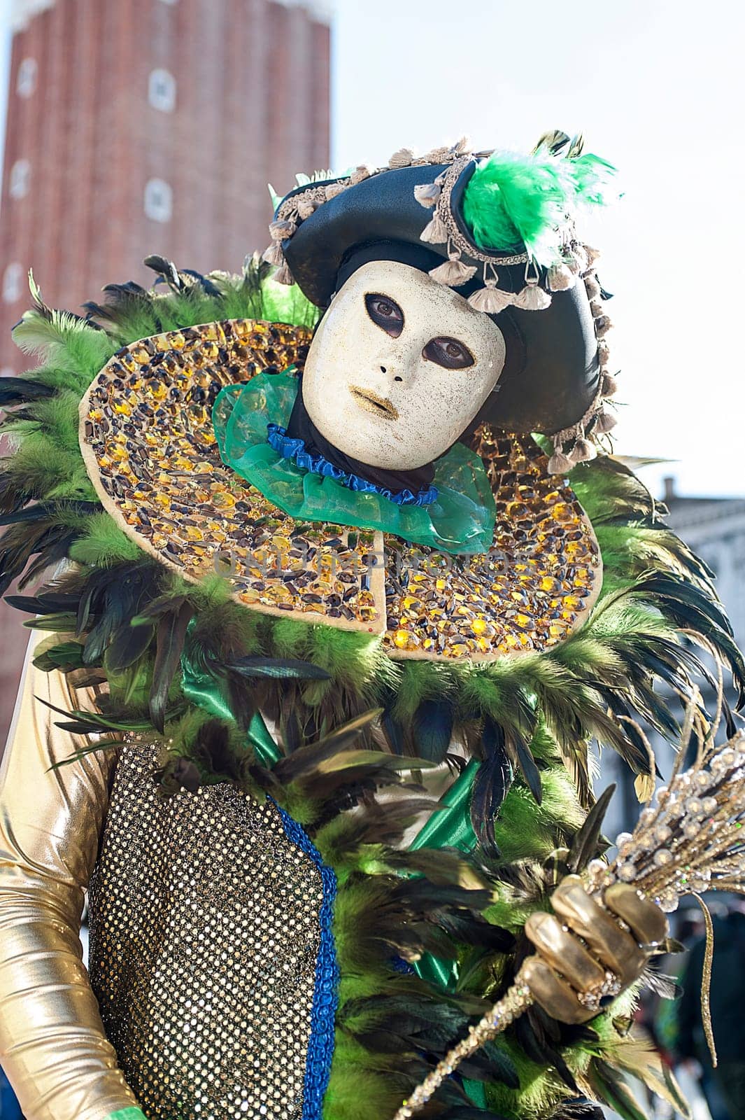 VENICE, ITALY - Febrary 23 2019: The masks of the Venice carnival 2019.................