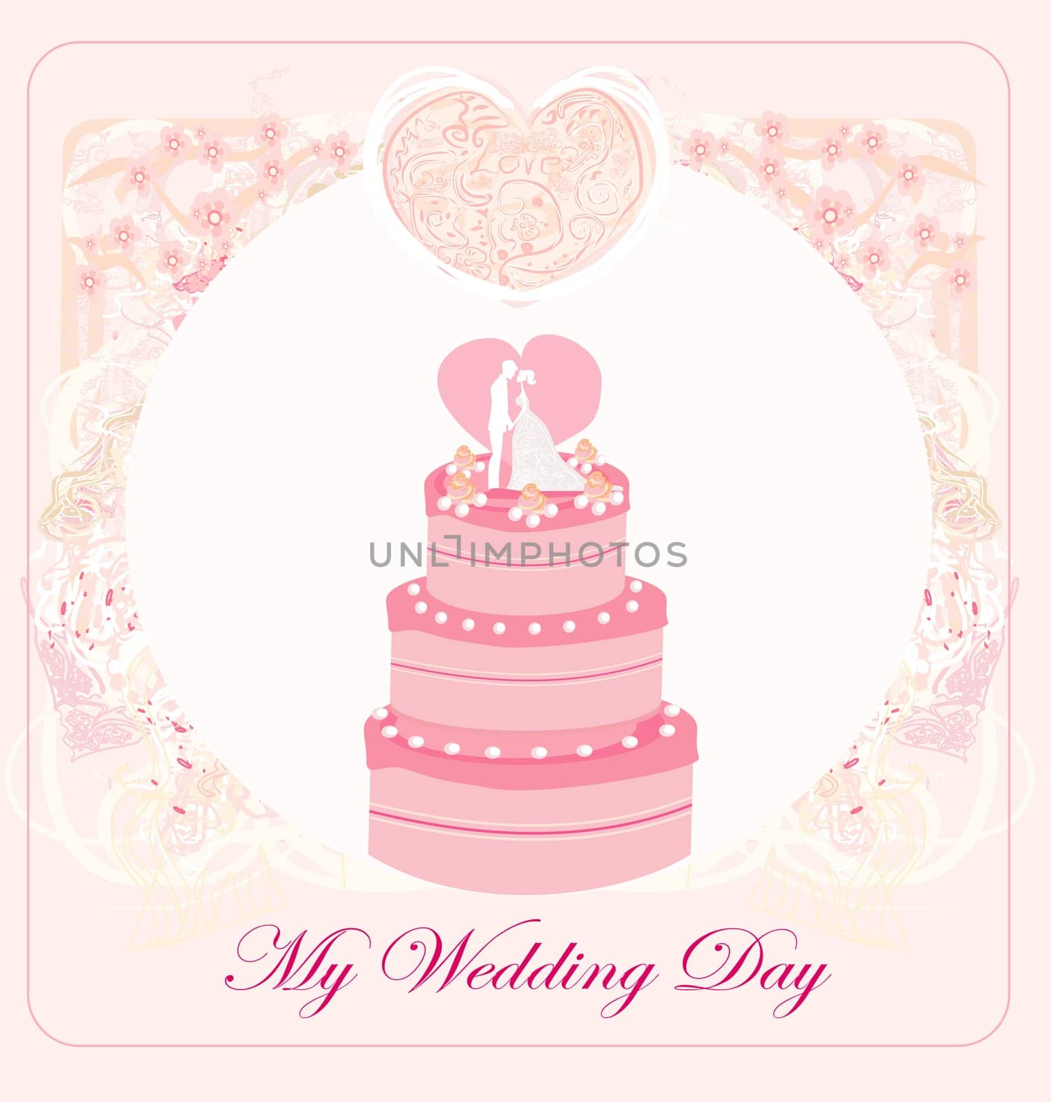 wedding cake card design