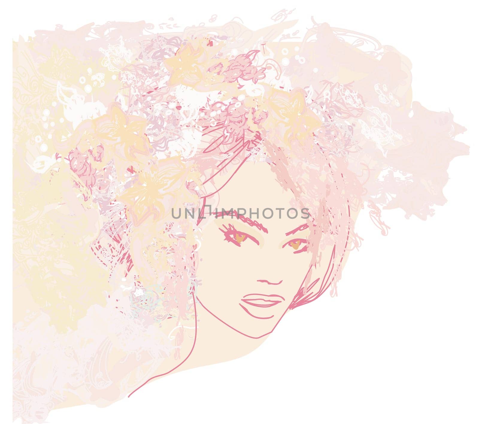 Abstract Beautiful Woman portrait