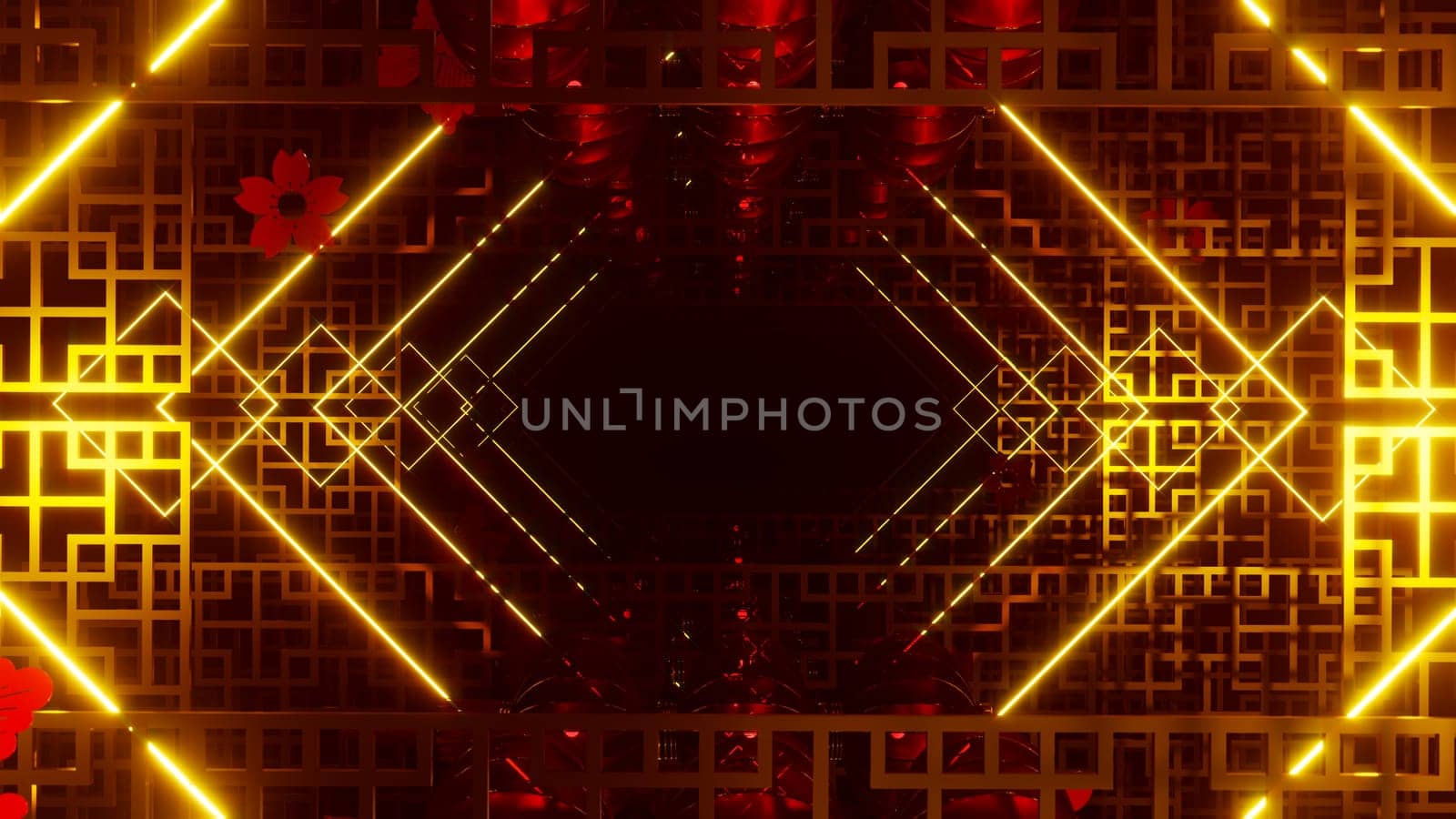 3D illustration Background for advertising and wallpaper in festival and chinese celebrate scene. 3D rendering in decorative concept.