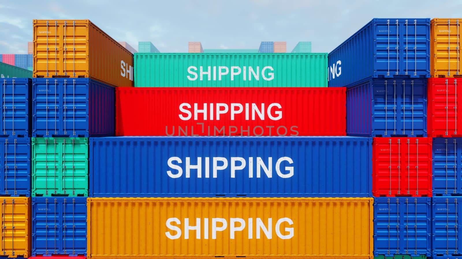 3D illustration Background for advertising and wallpaper in investment and storage cargo scene. 3D rendering in decorative concept.