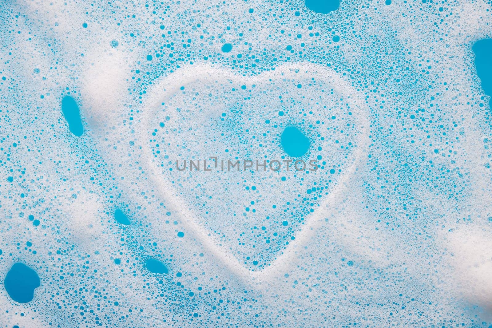 Outside shape of a heart in foam