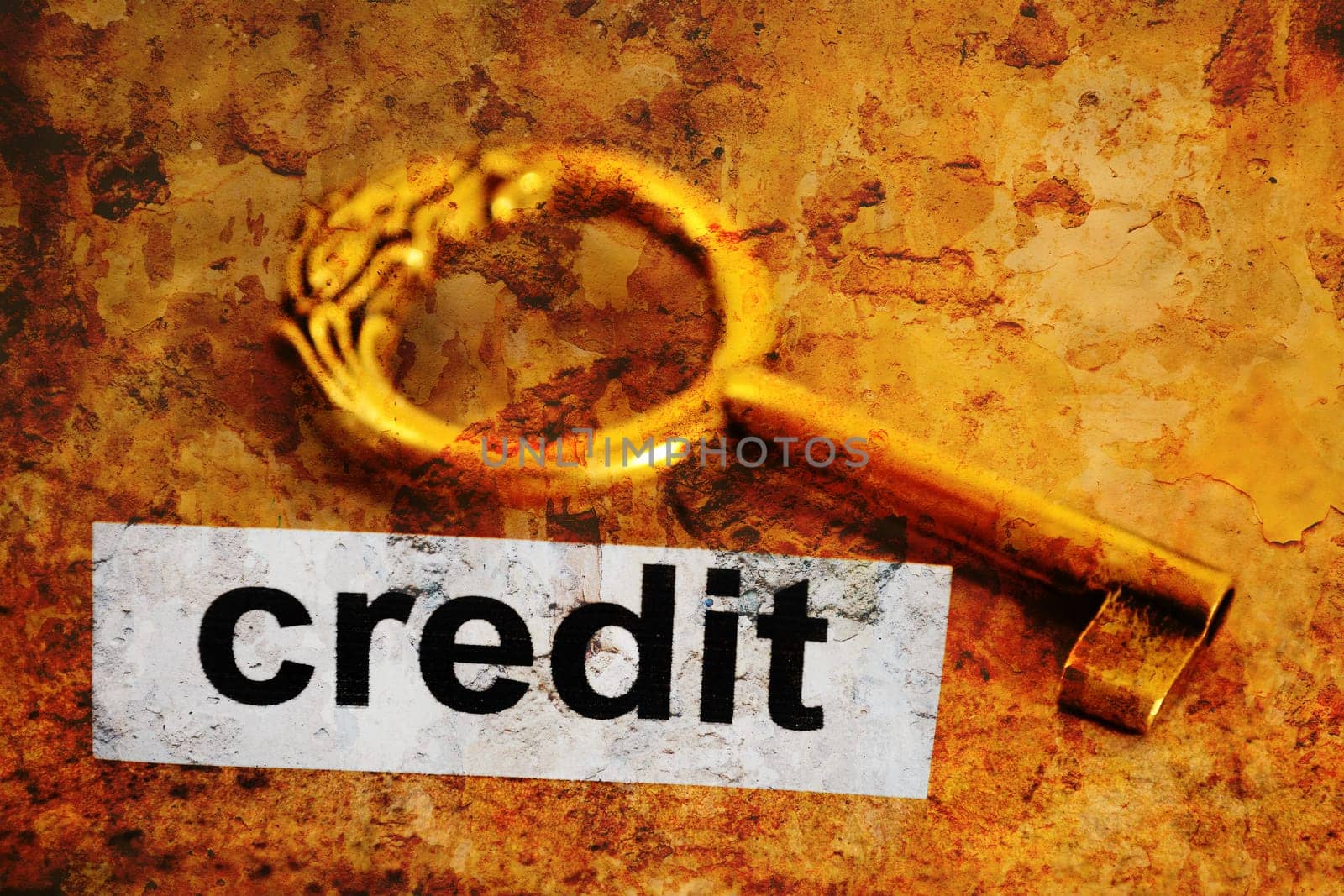 Credit and key concept