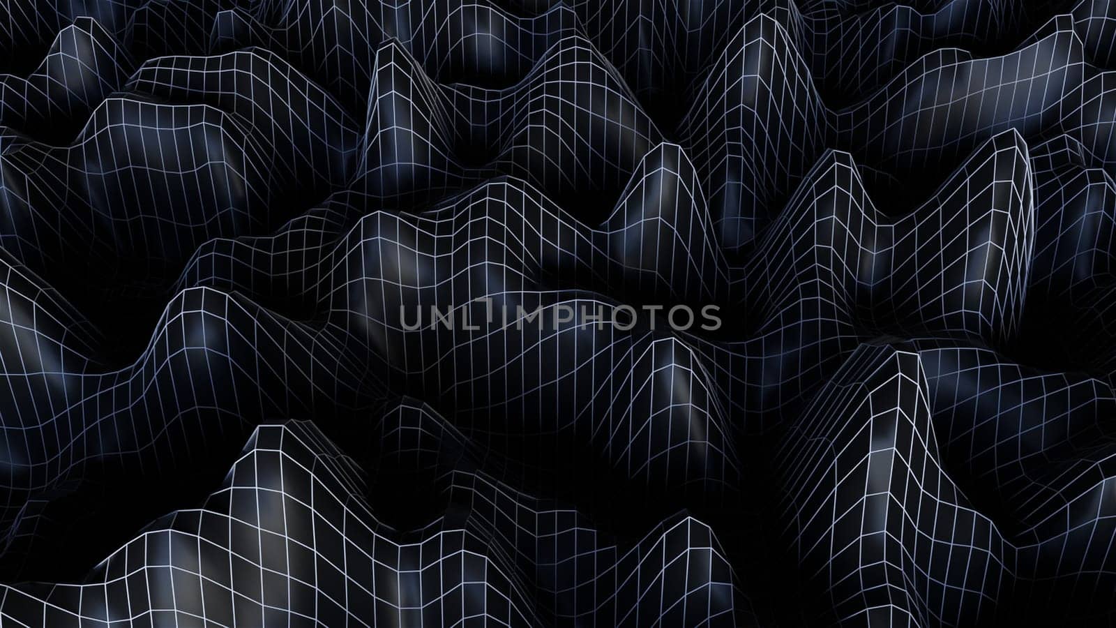 Black low poly. Computer generated 3d render