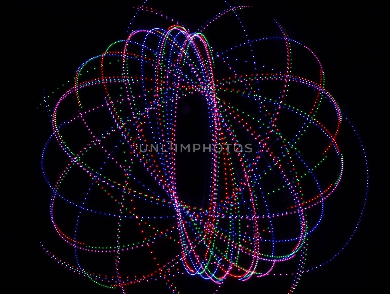 spectacular colored lights with geometric shapes special effects