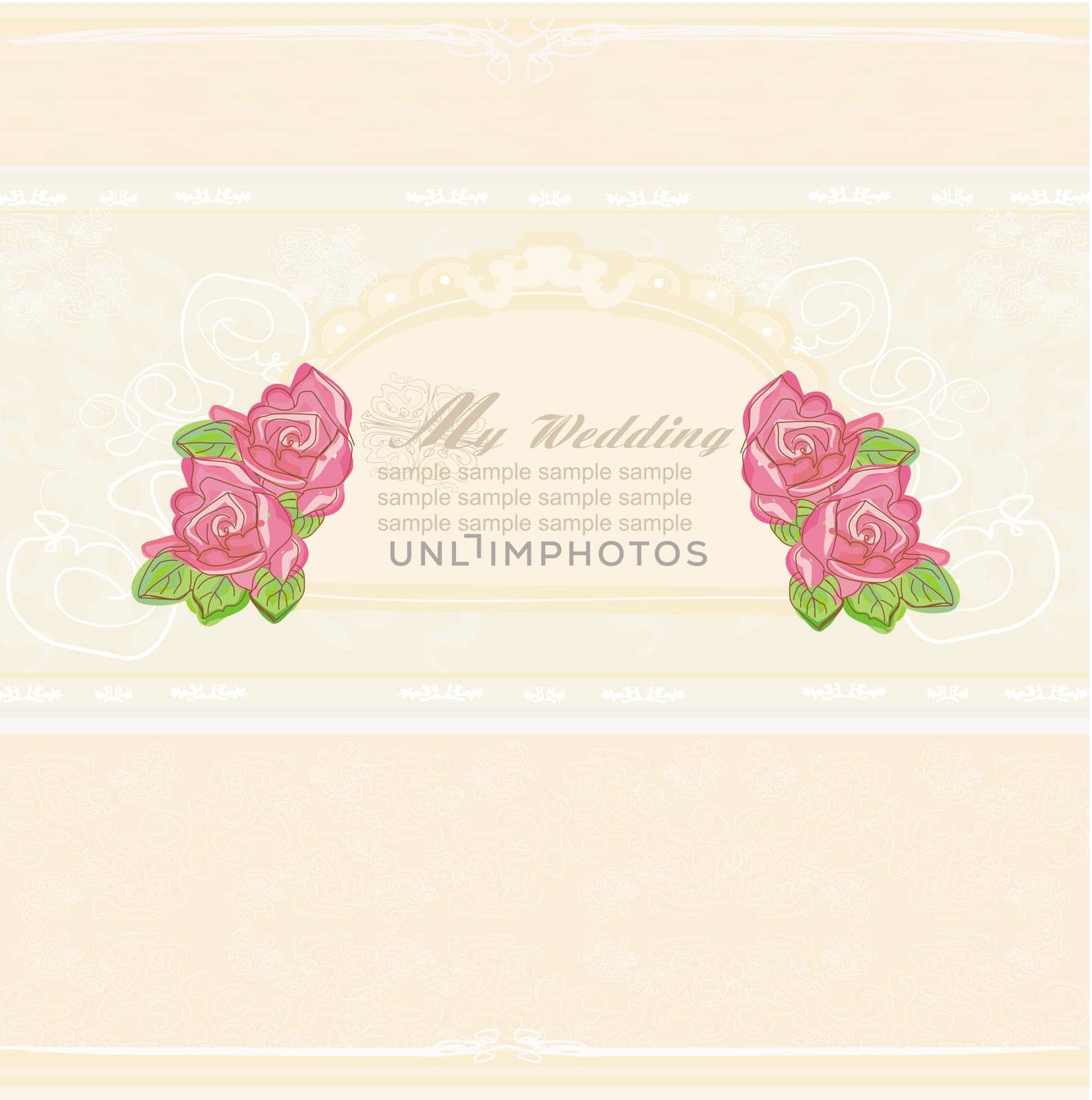 vintage floral frame