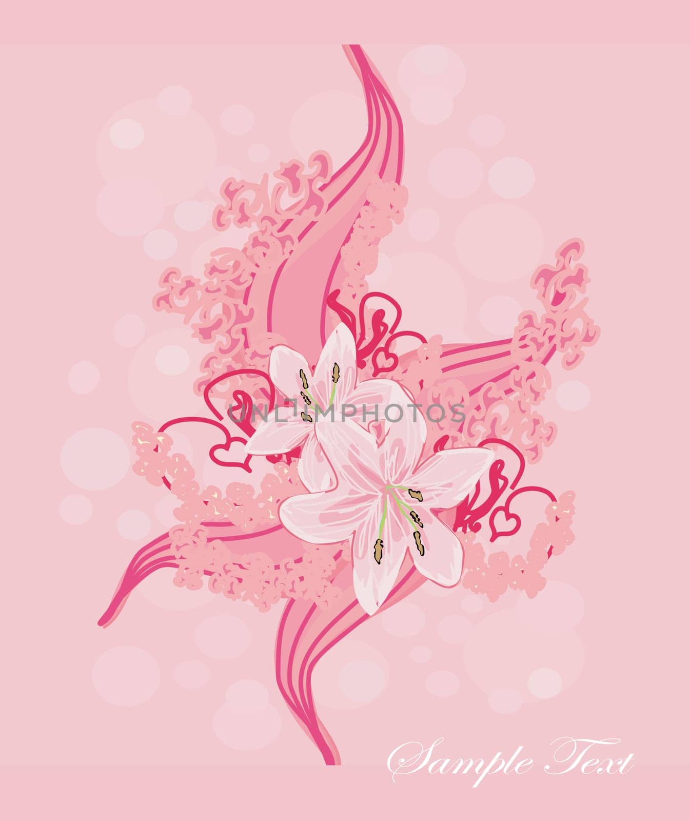 floral invitation card