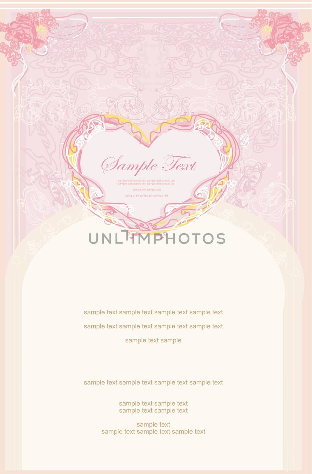 romantic vintage invitation
