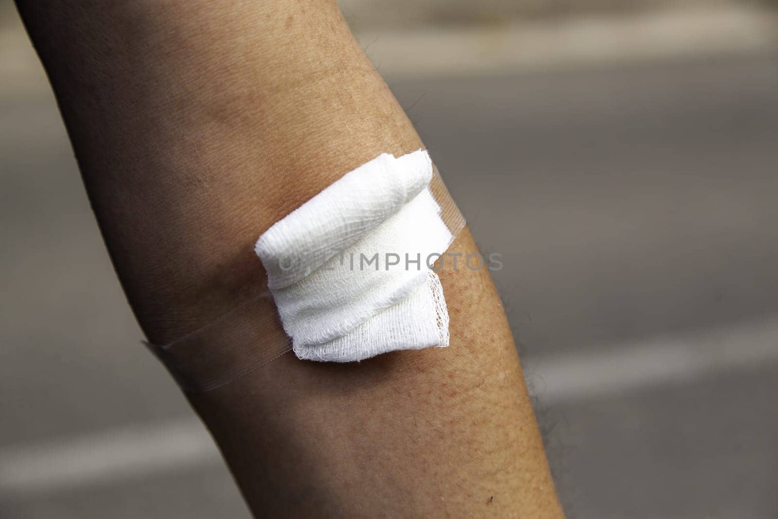 Protection detail after a blood draw, health and medicine