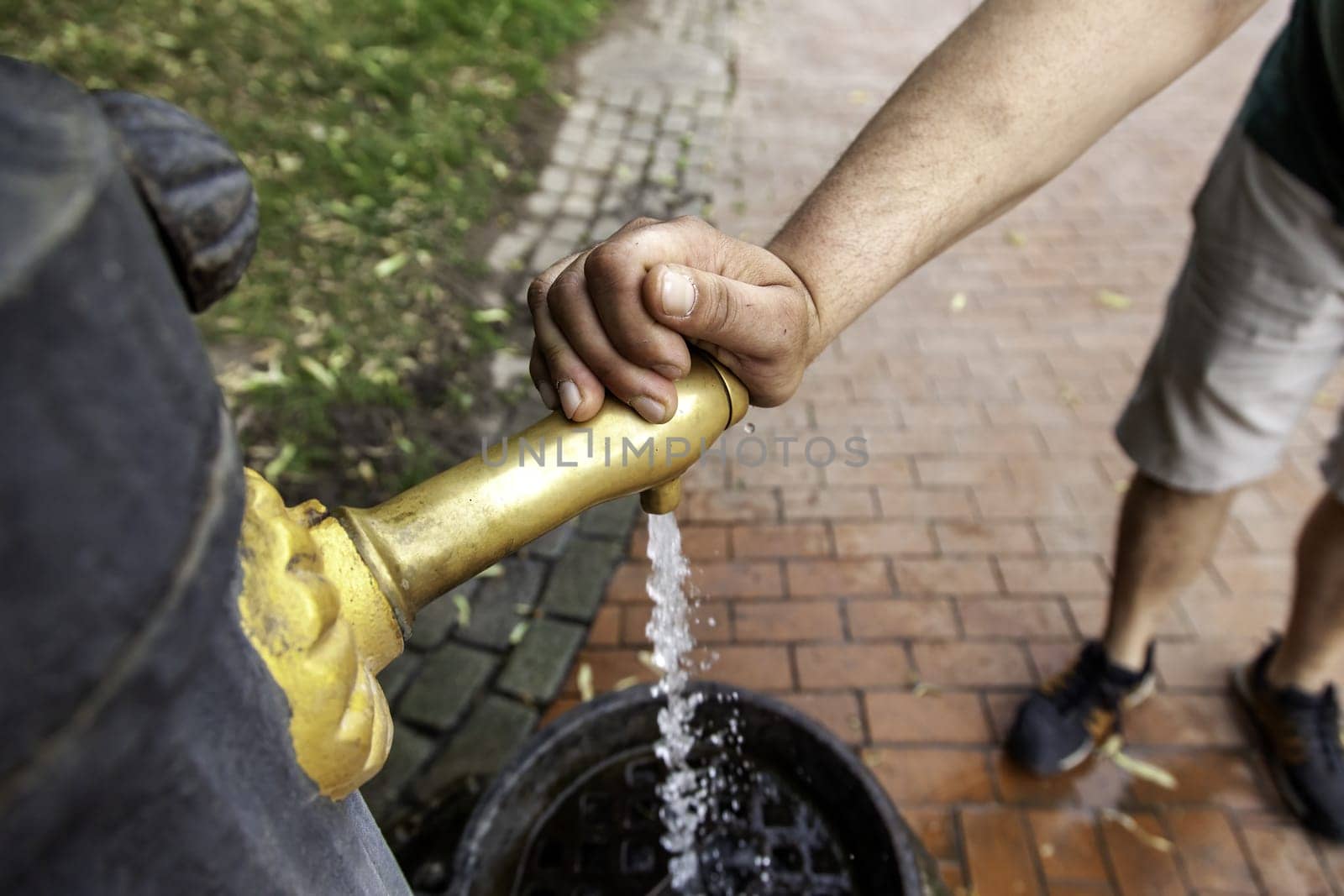 Detail of water in hot summer day, drink water
