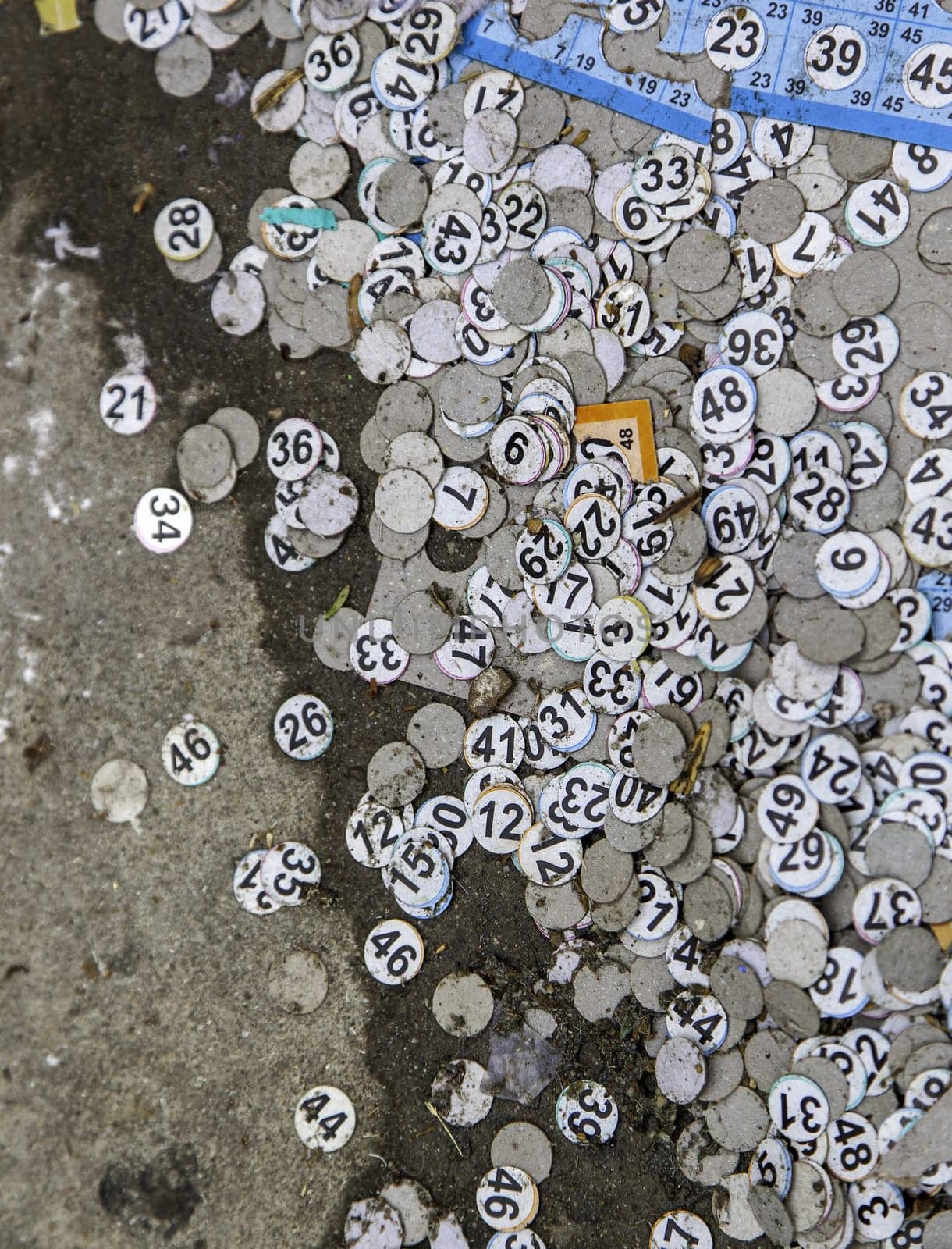 Detail of game of chance in an old fair, party and fun