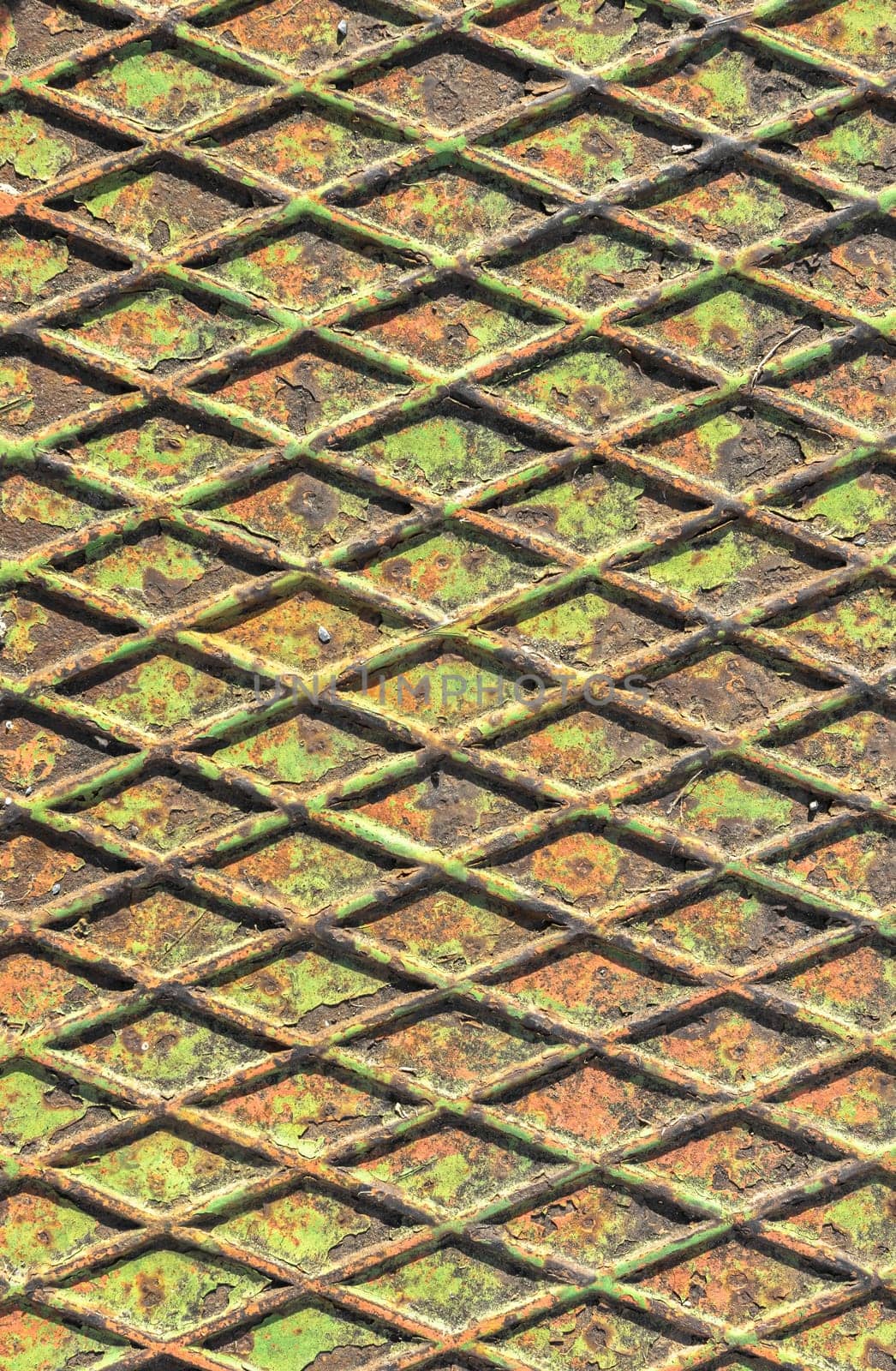 Grungy diamond metal background. Industry and art.
