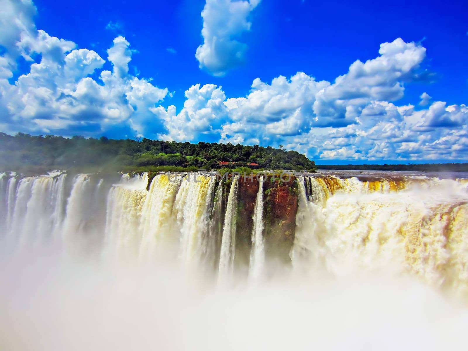 View of Iguazu Falls in Argentina