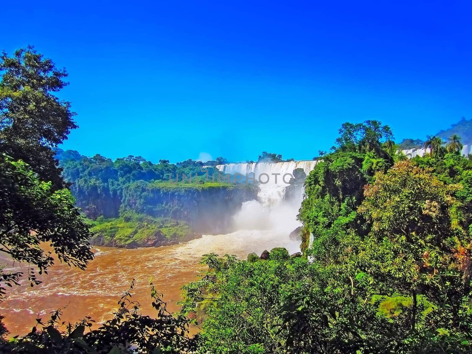 View of Iguazu Falls in Argentina