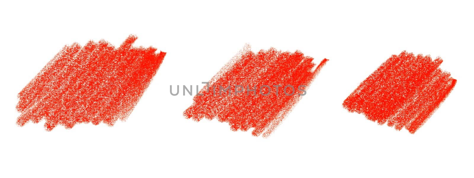 Collection of red hand painted stripes made with pencil