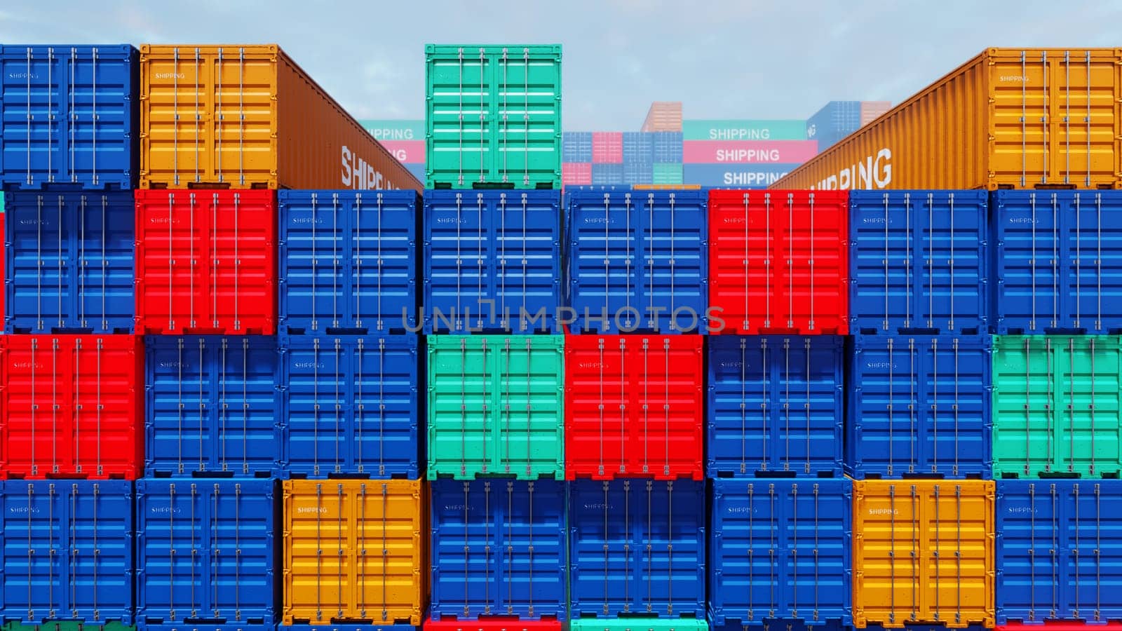 3D illustration Background for advertising and wallpaper in investment and storage cargo scene. 3D rendering in decorative concept.