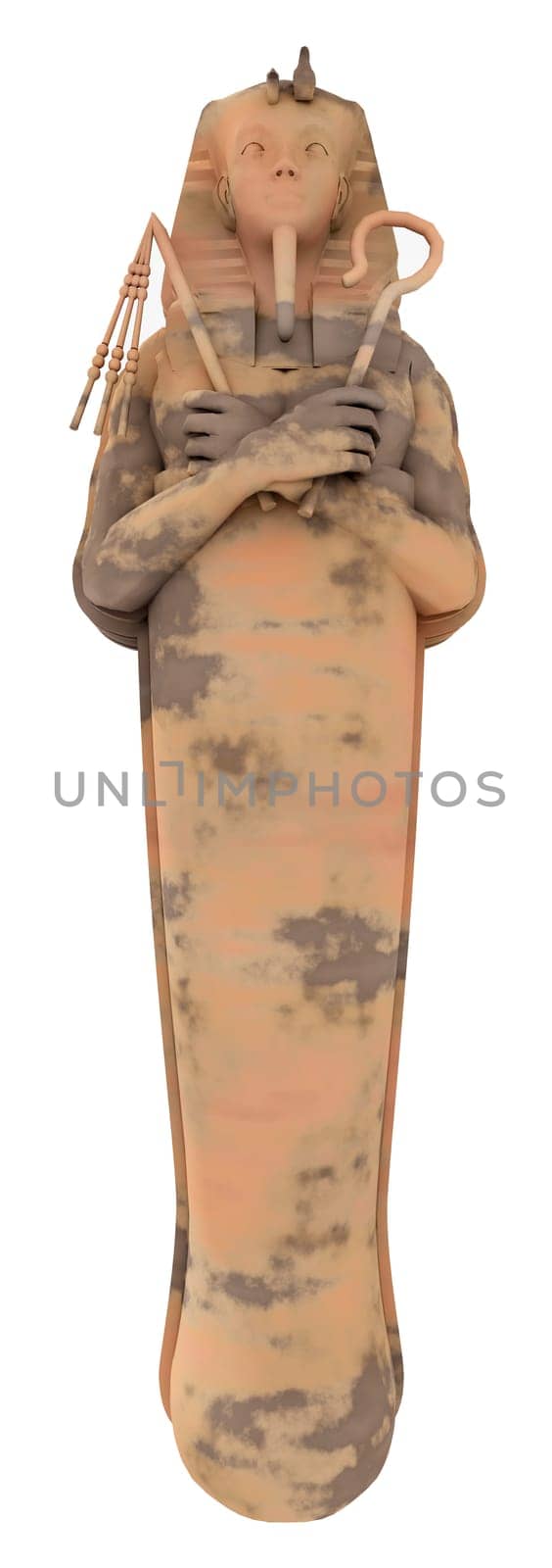 Computer generated 3D illustration with a sarcophagus isolated on white background