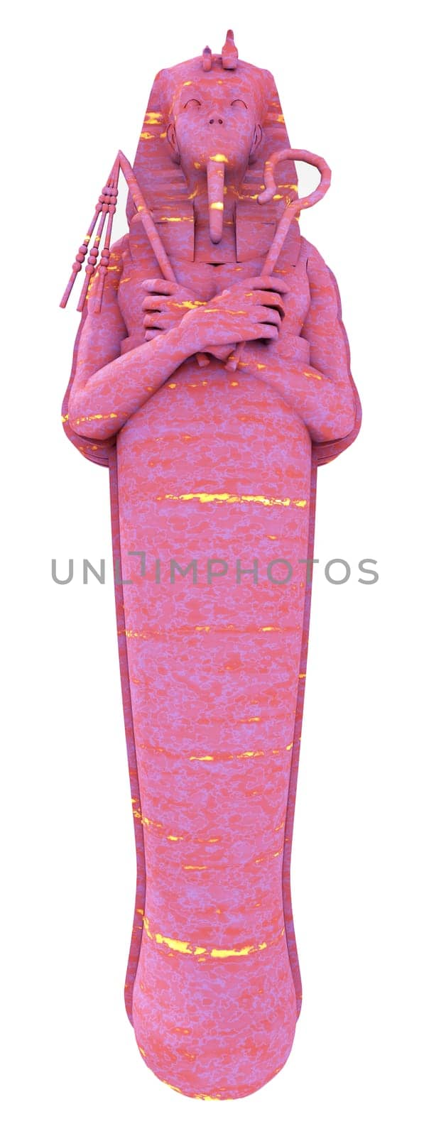 Computer generated 3D illustration with a sarcophagus isolated on white background