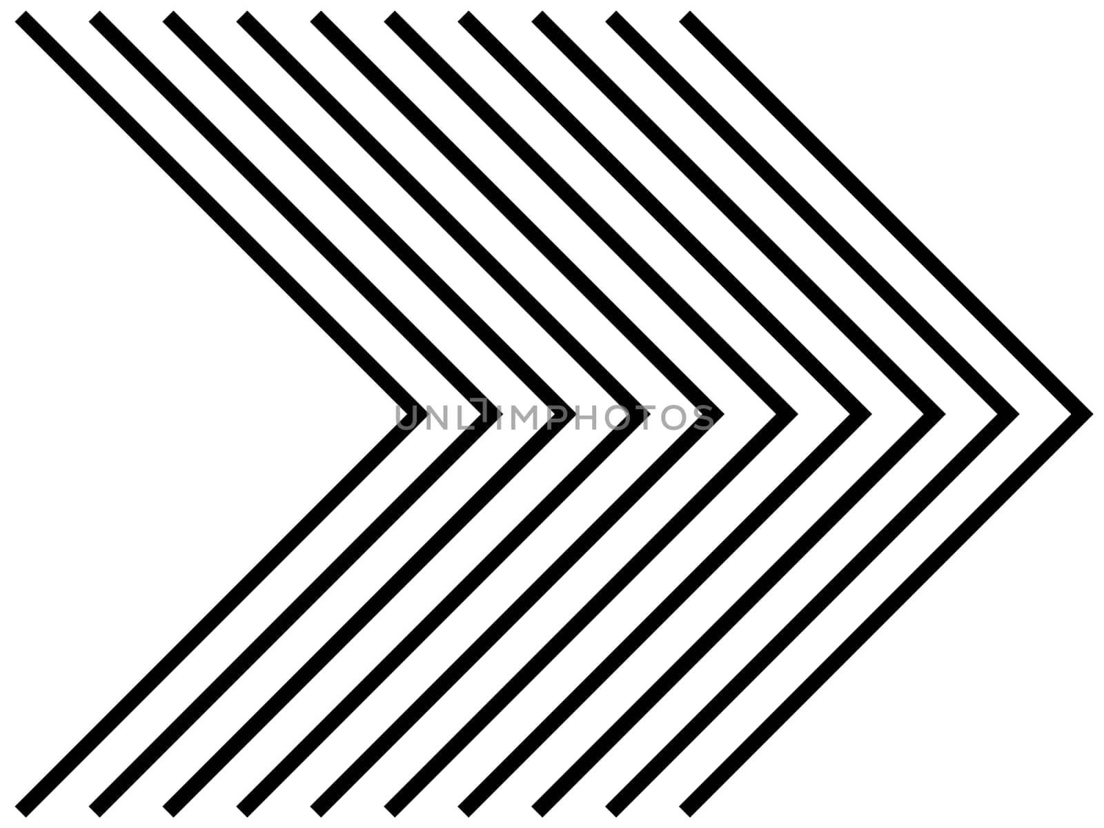 Direction right: Black banner arrow