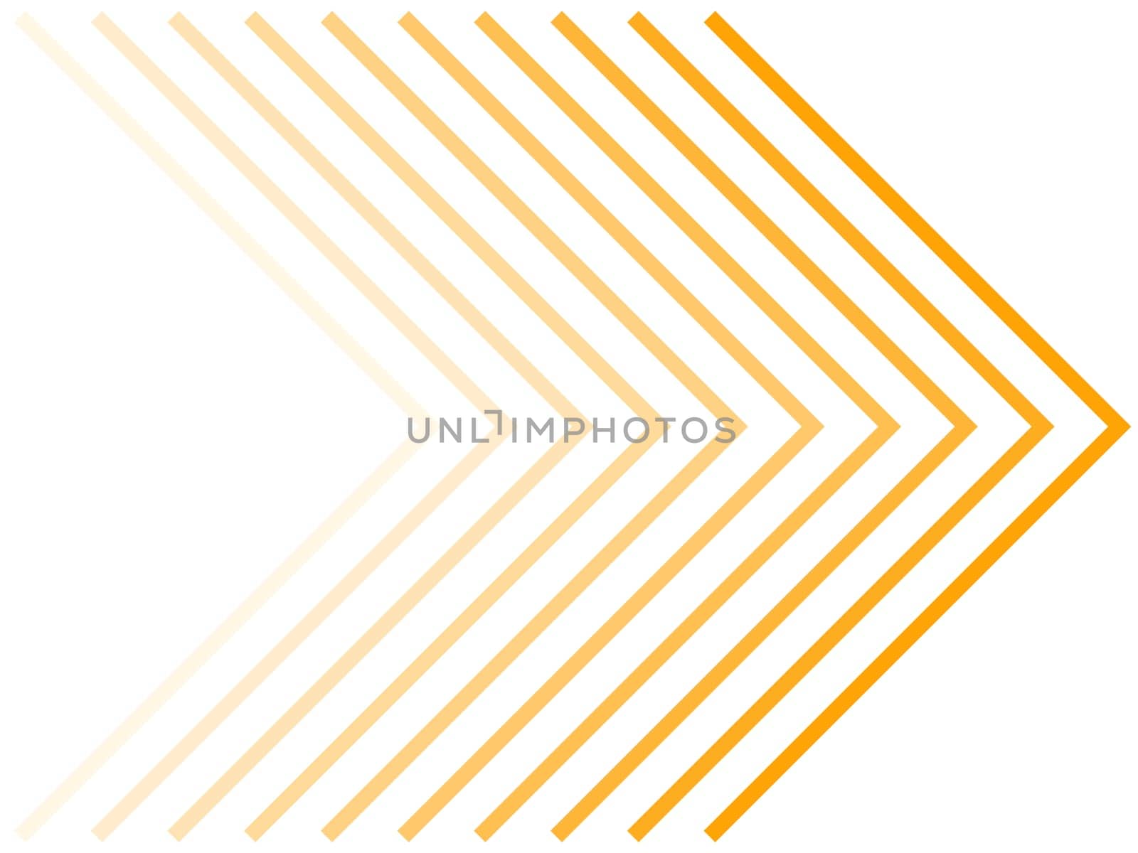 Direction right: Orange banner arrow