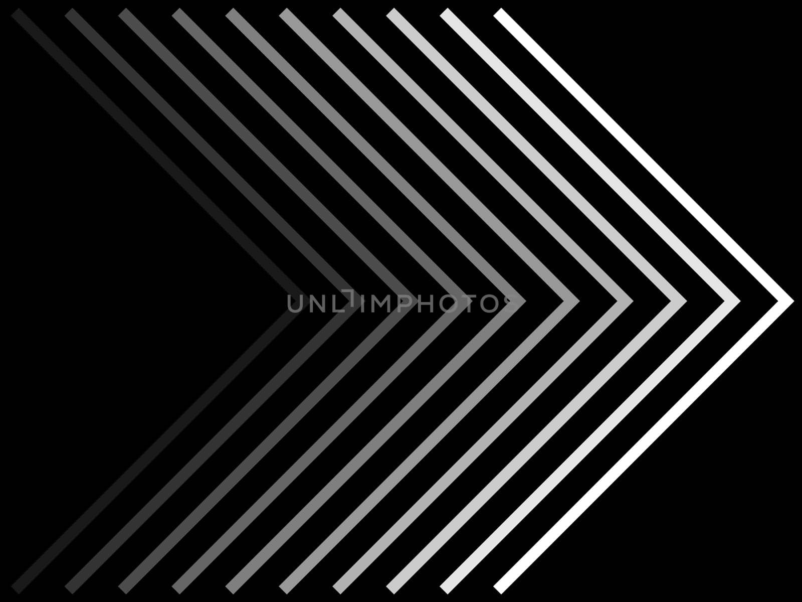 Direction right: White and black banner arrow