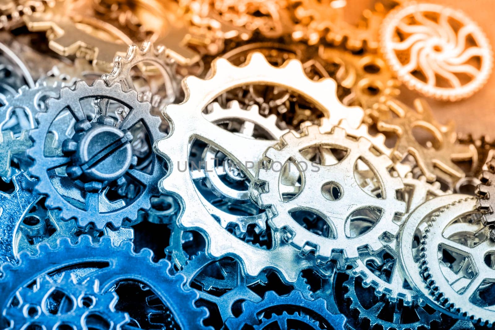 a lot of gears in closeup